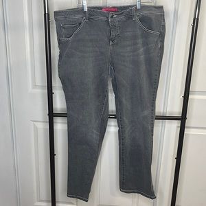 Pure Energy Grey Straight Jeans Size 20